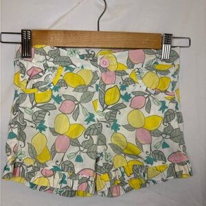 Floral and Lemon Print Toddler Shorts